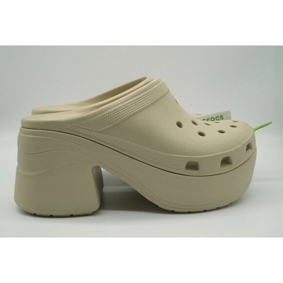 Crocs Siren Heeled Clog Bone Colored M8/W10 - Picture 3 of 4